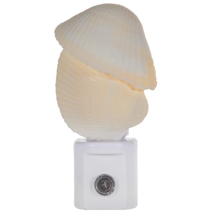Night Nest Lamp With Two Marine Shells, Light Sensor