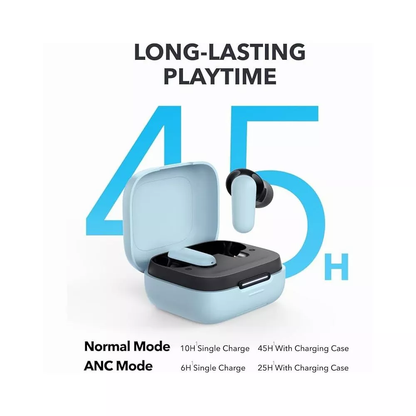 Adaptive Active Noise Cancelling Wireless Earbuds with Foldable Stand Charging Case
