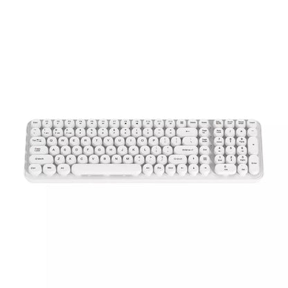 Full-Size Round Pop Key Wireless Membrane Keyboard with Numeric Keypad
