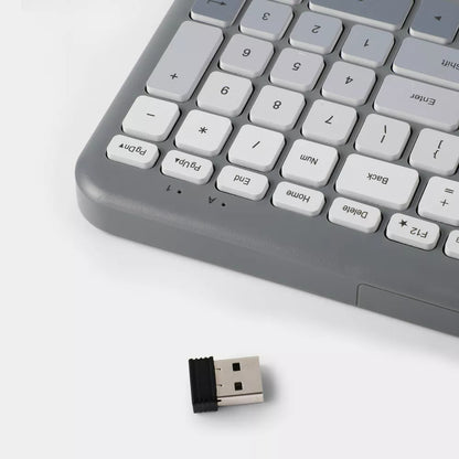 Full Size Bluetooth Wireless Membrane Keyboard with Low Profile Keys