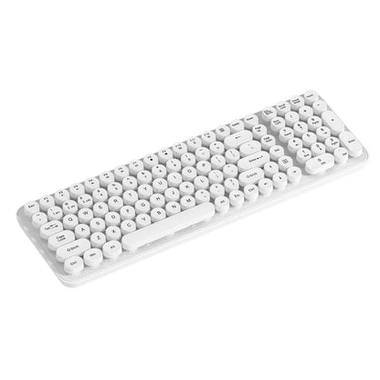 Full-Size Round Pop Key Wireless Membrane Keyboard with Numeric Keypad