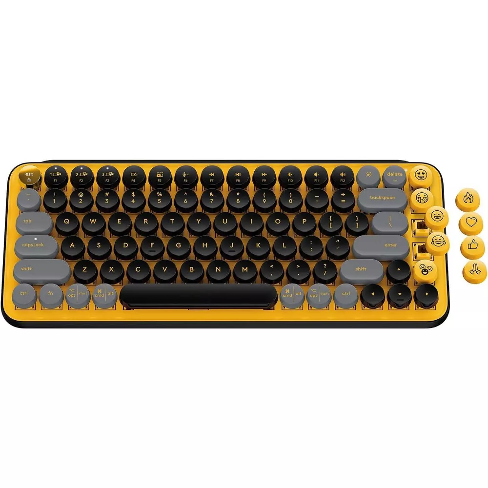 Compact Mechanical Wireless Keyboard with Customizable Swappable Emoji Keys